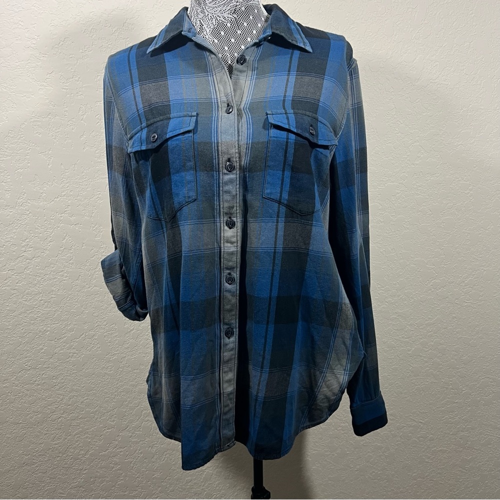 Ralph Lauren Denim & Supply Women’s Medium Blue Plaid Button Down Shirt